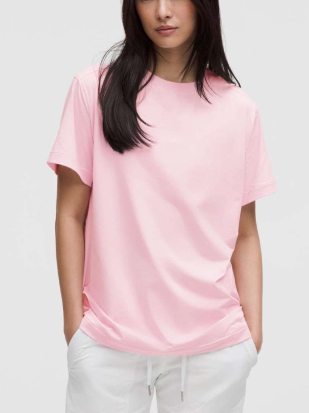 NWT Lululemon All Yours Organic Cotton Crewneck T-Shirt Pink Organza Size XS